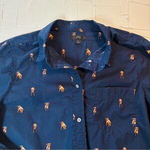 J Crew dog print top